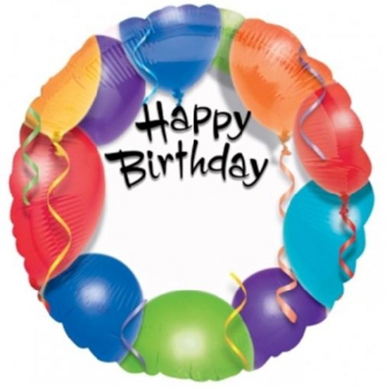 Foil Balloon Happy Birthday 45cm