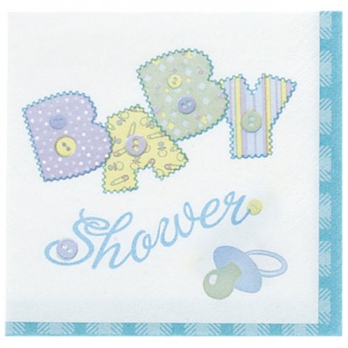 16 Napkins Light blue Baby Shower 33X33cm