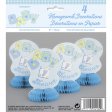 4 Light Blue Honeycombs Baby Shower