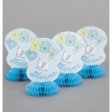 4 Light Blue Honeycombs Baby Shower