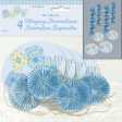 4 Light Blue Hanging Decoration Baby Shower