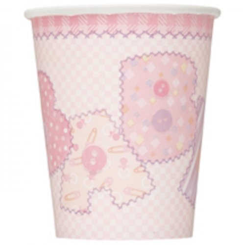 8 Cups Pink Baby shower