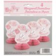 4 Pink Honeycombs Baby Shower