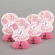 4 Pink Honeycombs Baby Shower