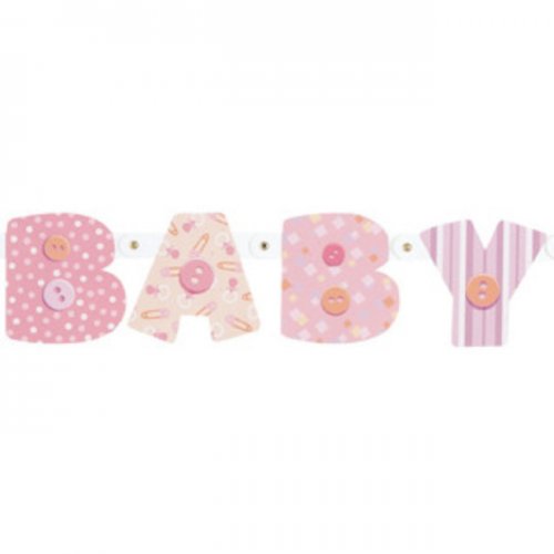 Pink Jointed Banner Baby Shower