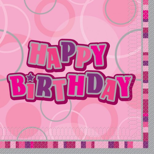 16 Napkins Glitz Pink 16 Napkins Glitz Pink
