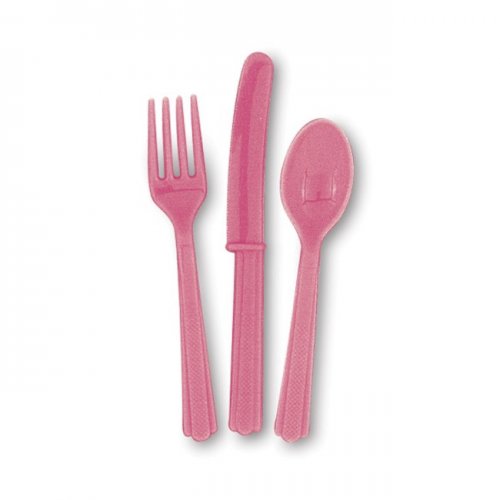 6 Set Cutlery Fuchsia (18pcs)