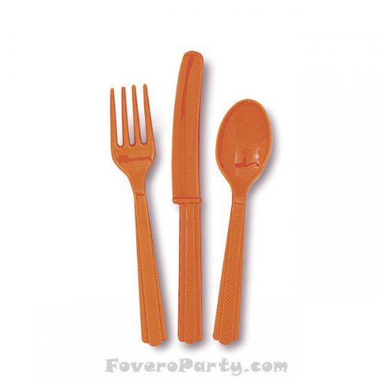 6 Set Cutlery Orange (18pcs)
