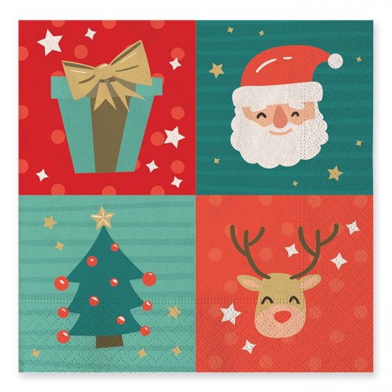 20 Napkins Funny Christmas 33X33cm