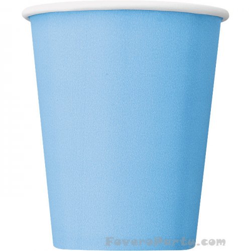 14 Paper Cups Light Blue 260ml  14 Paper Cups Light Blue 260ml