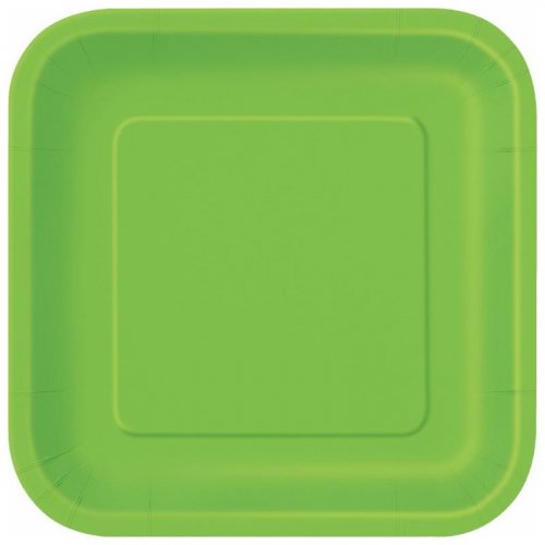 16 Paper Plates Lime Green 17cm 16 Paper Plates Lime Green 17cm