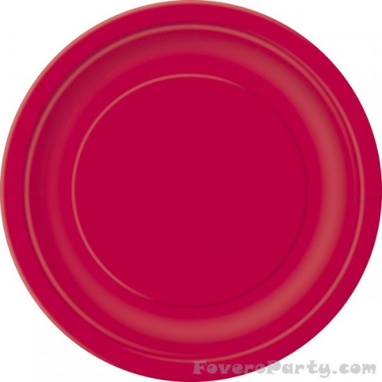 16 Paper Plates Red 22cm