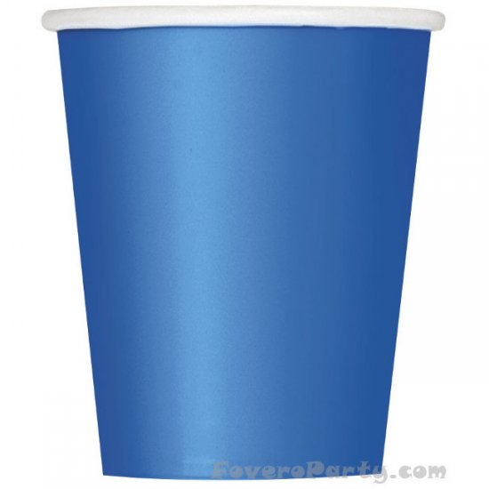 14 Paper Cups Royal blue 260ml