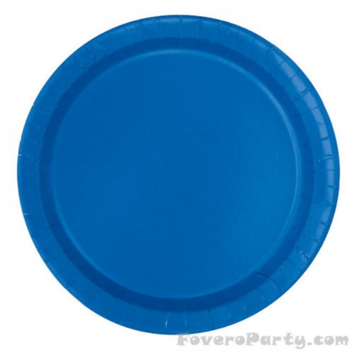 16 Paper Plates Royal Blue 22cm 16 Paper Plates Royal Blue 22cm