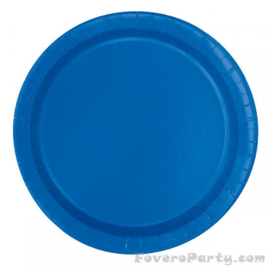 16 Paper Plates Royal Blue 22cm