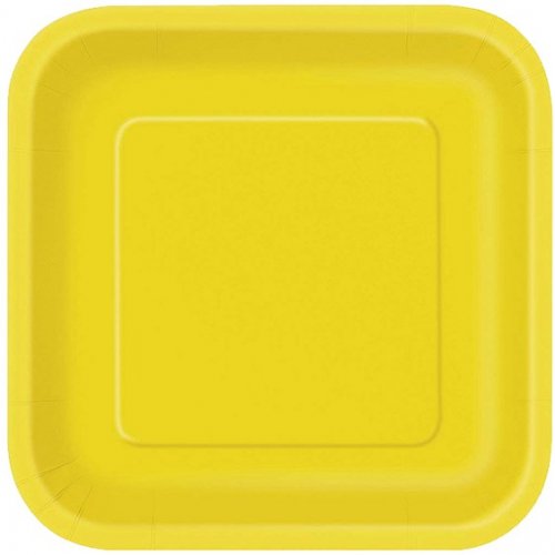 16 Paper Plates Yellow 17cm 16 Paper Plates Yellow 17cm