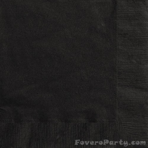 20 Napkins Black 33X33cm