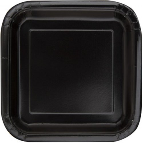 16 Paper Plates Black 17cm 16 Paper Plates Black 17cm