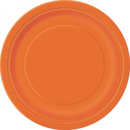16 Paper Plates Orange 22cm 16 Paper Plates Orange 22cm