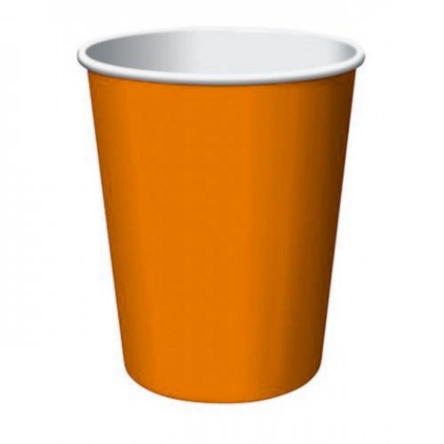 14 Paper Cups Orange 260ml 14 Paper Cups Orange 260ml