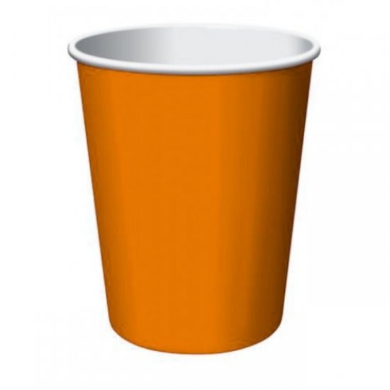 14 Paper Cups Orange 260ml