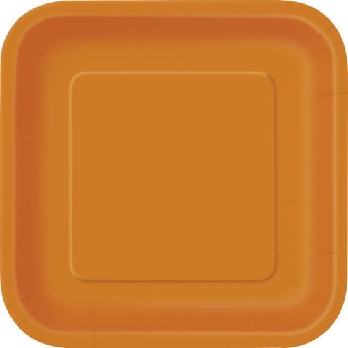 14 Paper Plates Orange 23cm 14 Paper Plates Orange 23cm