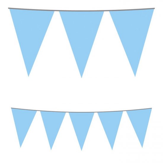Plastic Flag Banner Light Blue 5m