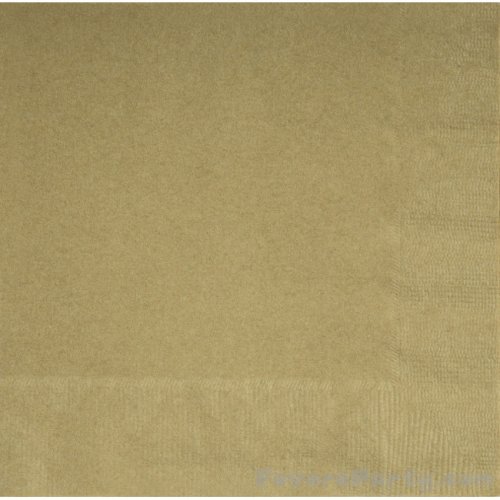 20 Beverage Napkins Gold 25X25cm 20 Beverage Napkins Gold 25X25cm