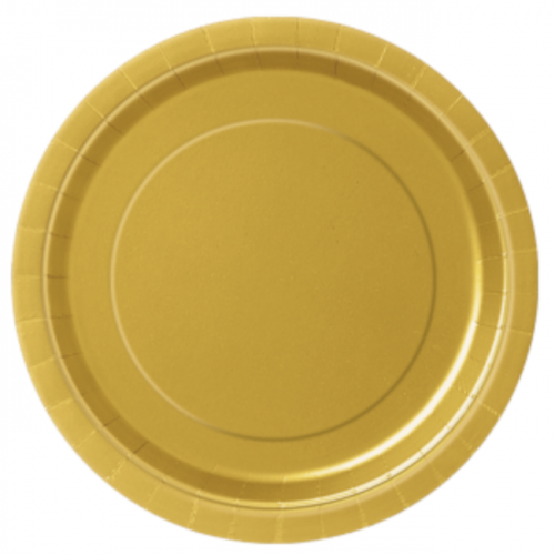 16 Paper Plates Gold 22cm 16 Paper Plates Gold 22cm
