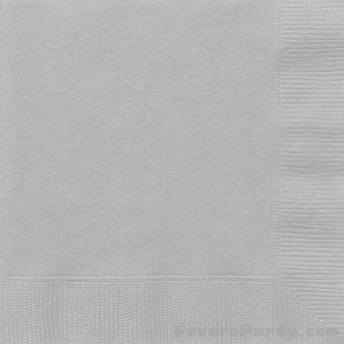 20 Napkins Silver 25X25cm 20 Napkins Silver 25X25cm
