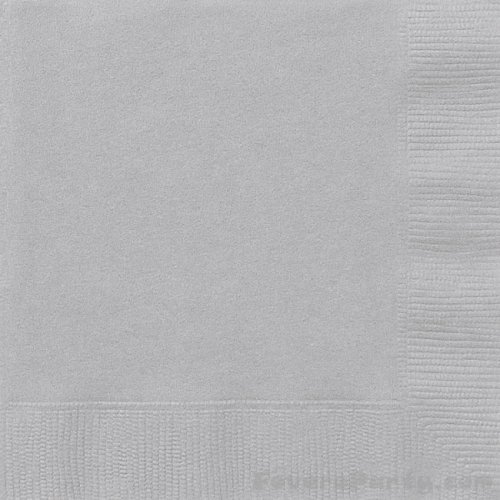 20 Napkins Silver 33X33cm 20 Napkins Silver 33X33cm