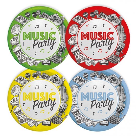 8 Plates Music Party 18cm