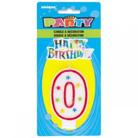 Candle No0 with glitters & Happy Birthday Plaquette