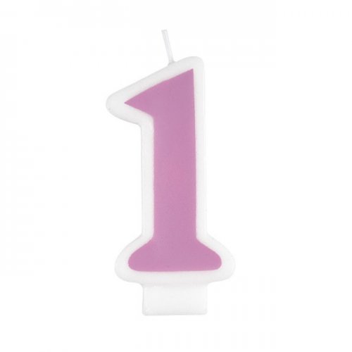 1st Birthday Pink Candle
