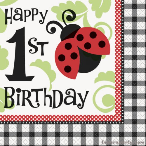 16 Napkins Ladybugs 1st Birthday 16 Napkins Ladybugs 1st Birthday