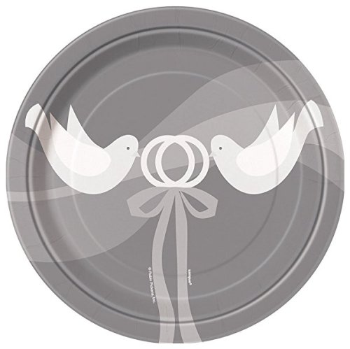 8 Paper Plate 17cm Wedding