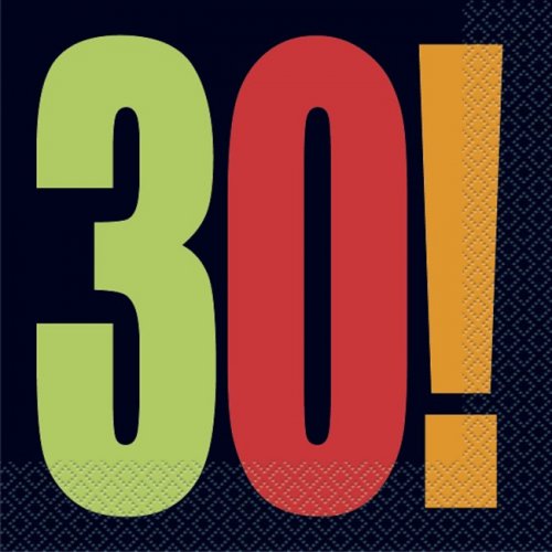 16 Napkins 30th Birthday