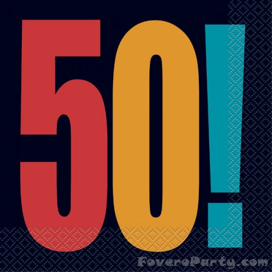 16 Χαρτοπετσέτες 50ά γενέθλια