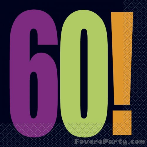 16 Napkins 60th Birthday