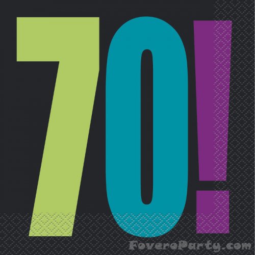 16 Napkins 70th Birthday