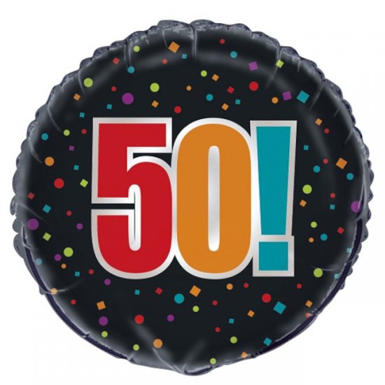 Foil Balloon 50th Birthday 45cm