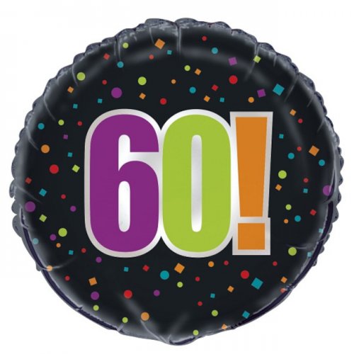 Foil Balloon 60th Birthday 45cm Foil Balloon 60th Birthday 45cm