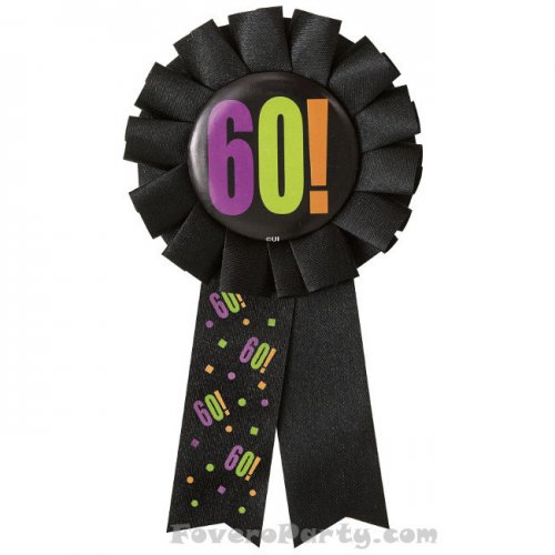 Award Ribbon Birthday 60th
