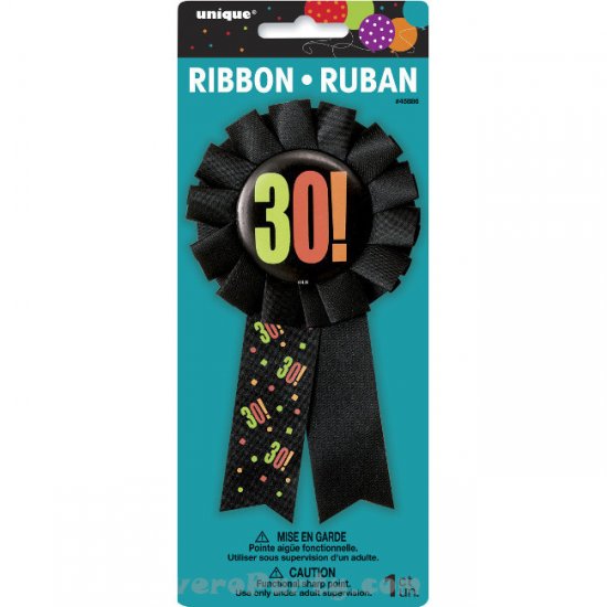 Award Ribbon Birthday 30th