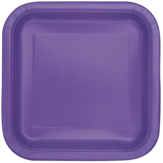 14 Paper Plates Purple 23cm