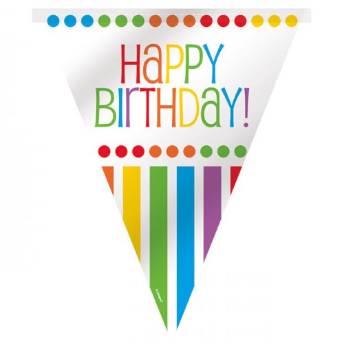 Flag Banner Rainbow Birthday 3.65m