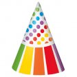 8 Party Hats Rainbow Birthday