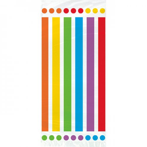 20 Cello bags Rainbow Birthday 13cmX29cm