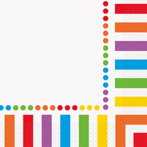 16 Napkins Rainbow Party