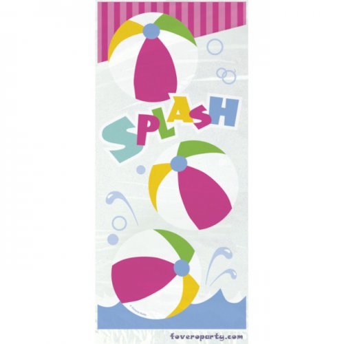 20 Pool Party Cello Bags with Twist Ties 13cmX29cm 20 Pool Party Cello Bags with Twist Ties 13cmX29cm